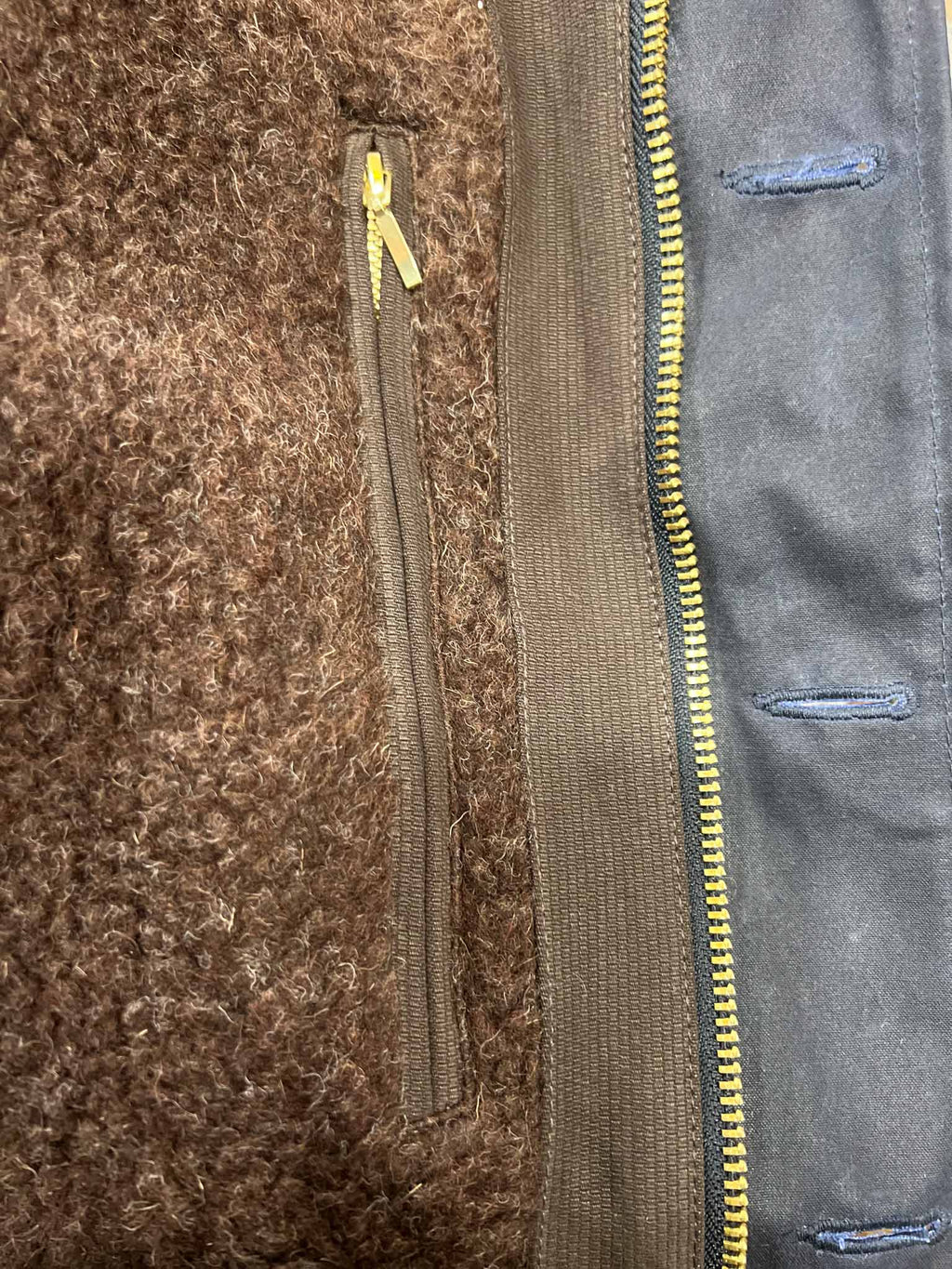 MANIFATTURA CECCARELLI - DECK JACKET WAXED CANVAS 7061-WX NAVY