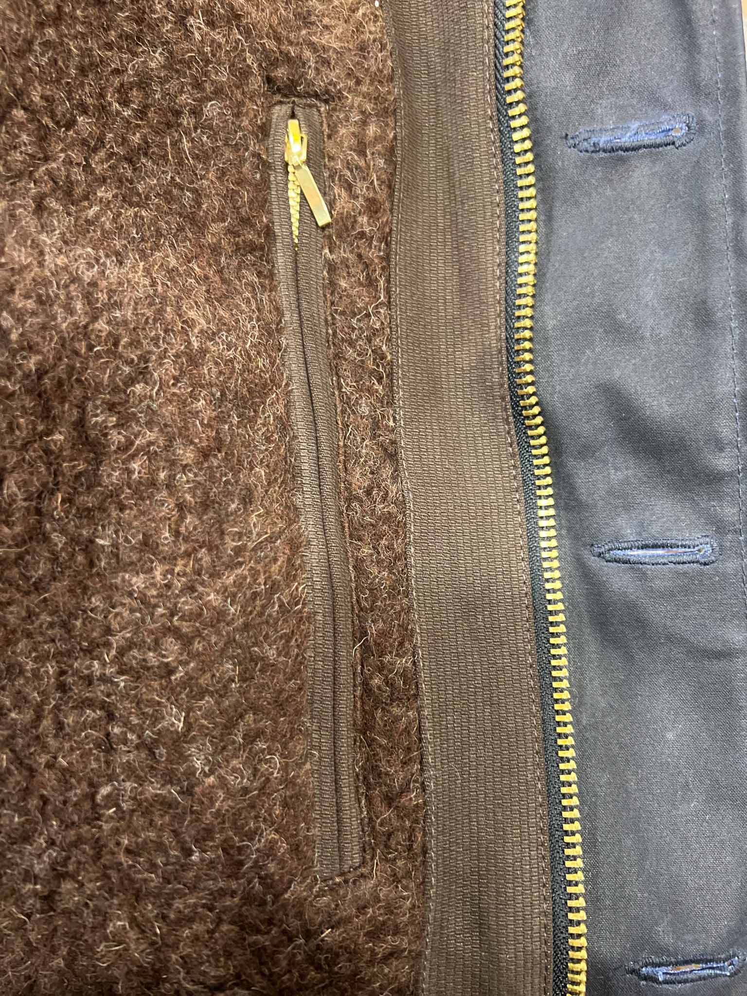 MANIFATTURA CECCARELLI - DECK JACKET WAXED CANVAS 7061-WX NAVY