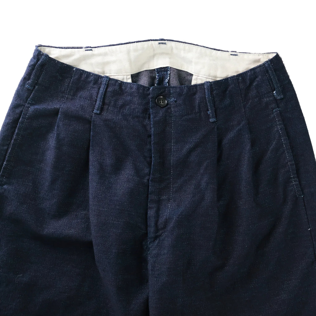 Fullcount 1146 Indigo Pique Wide Tuck Trousers