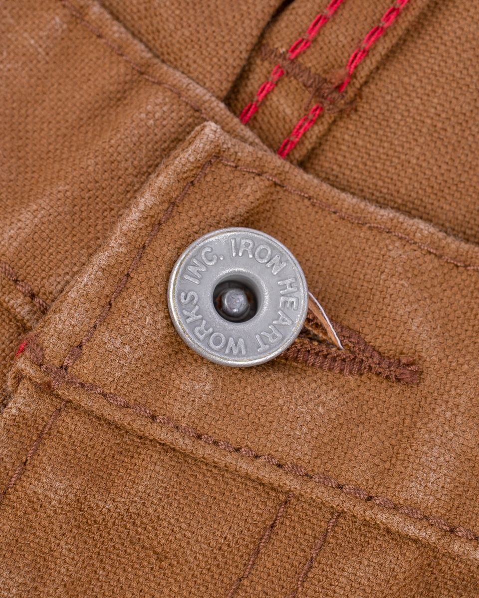 Iron Heart IH-741-IND - 10oz Double Front Duck Shorts - Brown