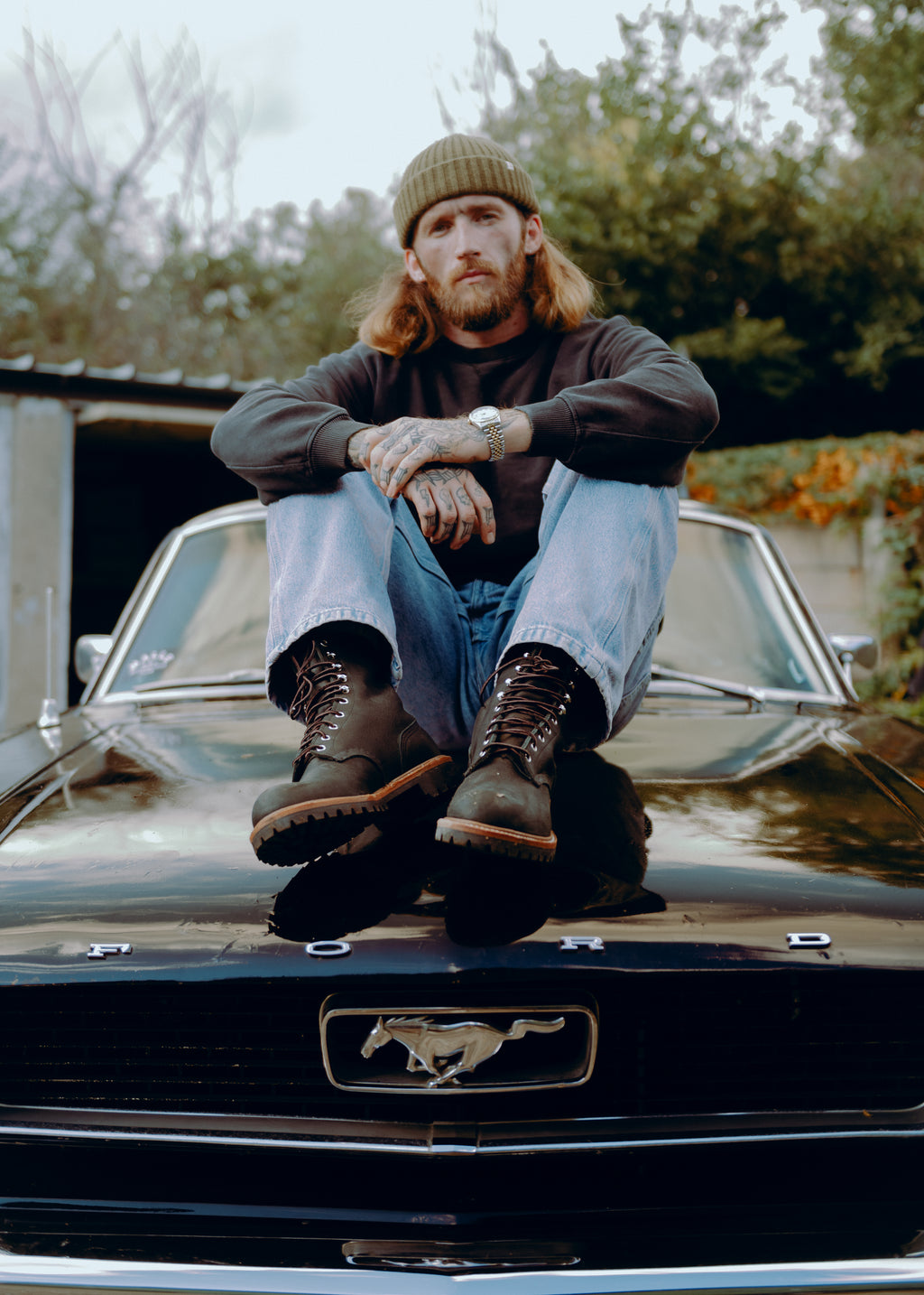 Red Wing 4501 8" Logger - Black Oil Slick