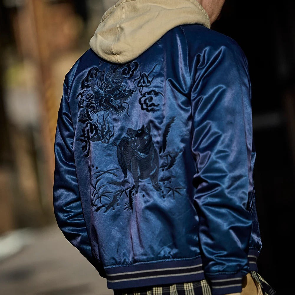 Studio D'Artisan 4622 Indigo Dyed Sukajan Jacket