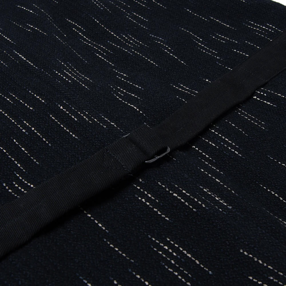 Studio D'Artisan 4617 Black Kasuri Dyed Beach Cloth Vest