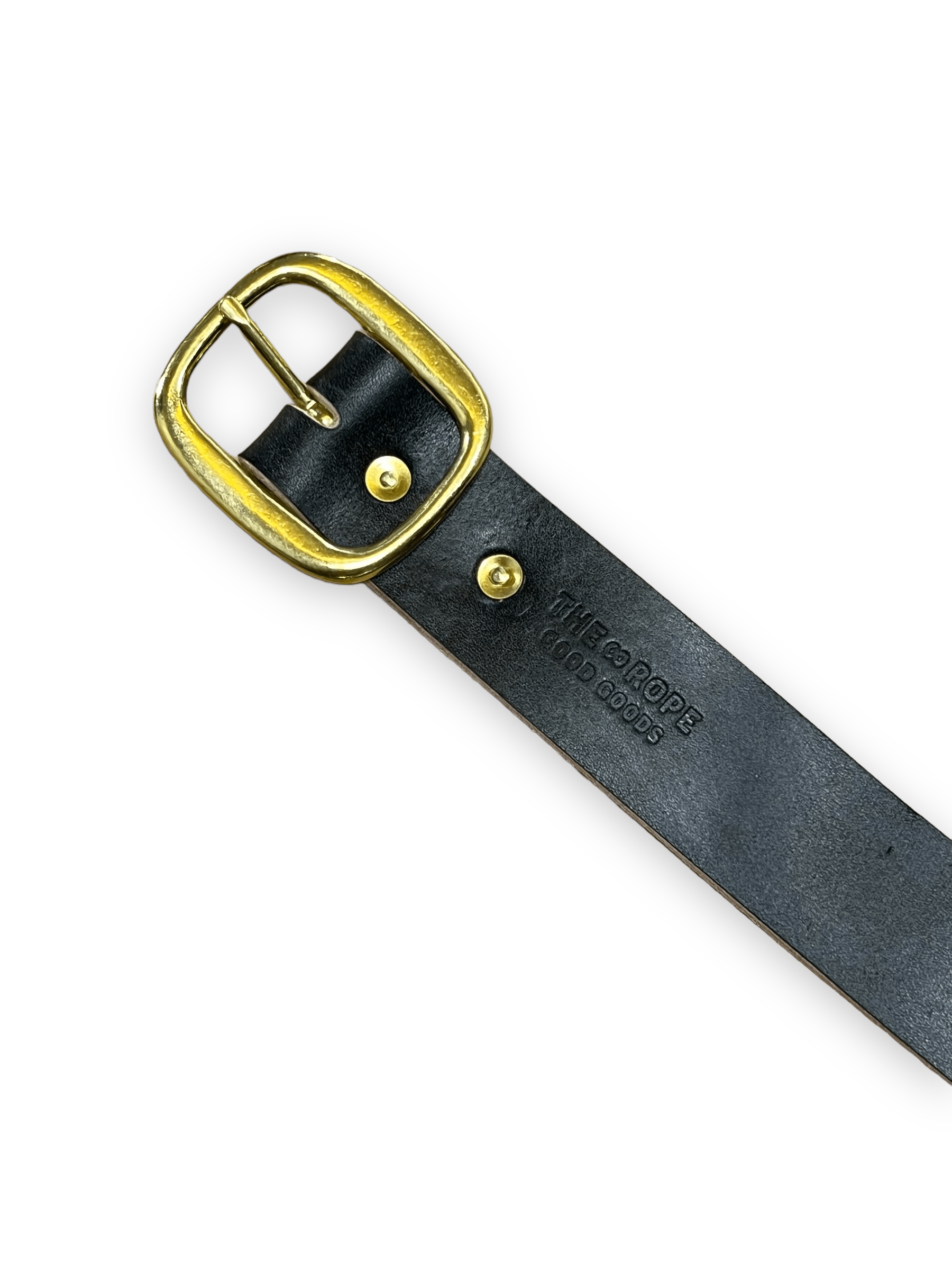 The Rope Western Brass Belt Black Overdyed