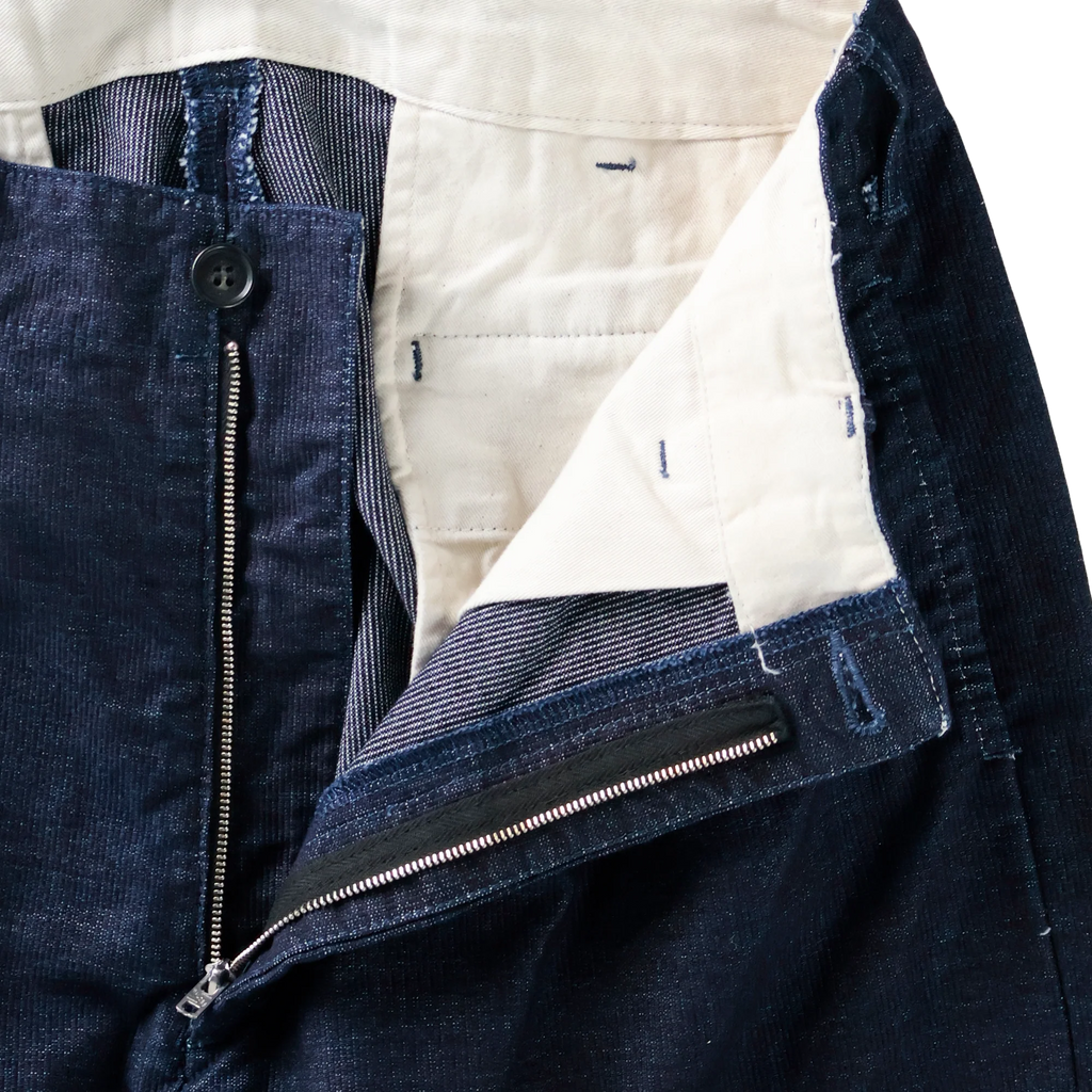 Fullcount 1146 Indigo Pique Wide Tuck Trousers