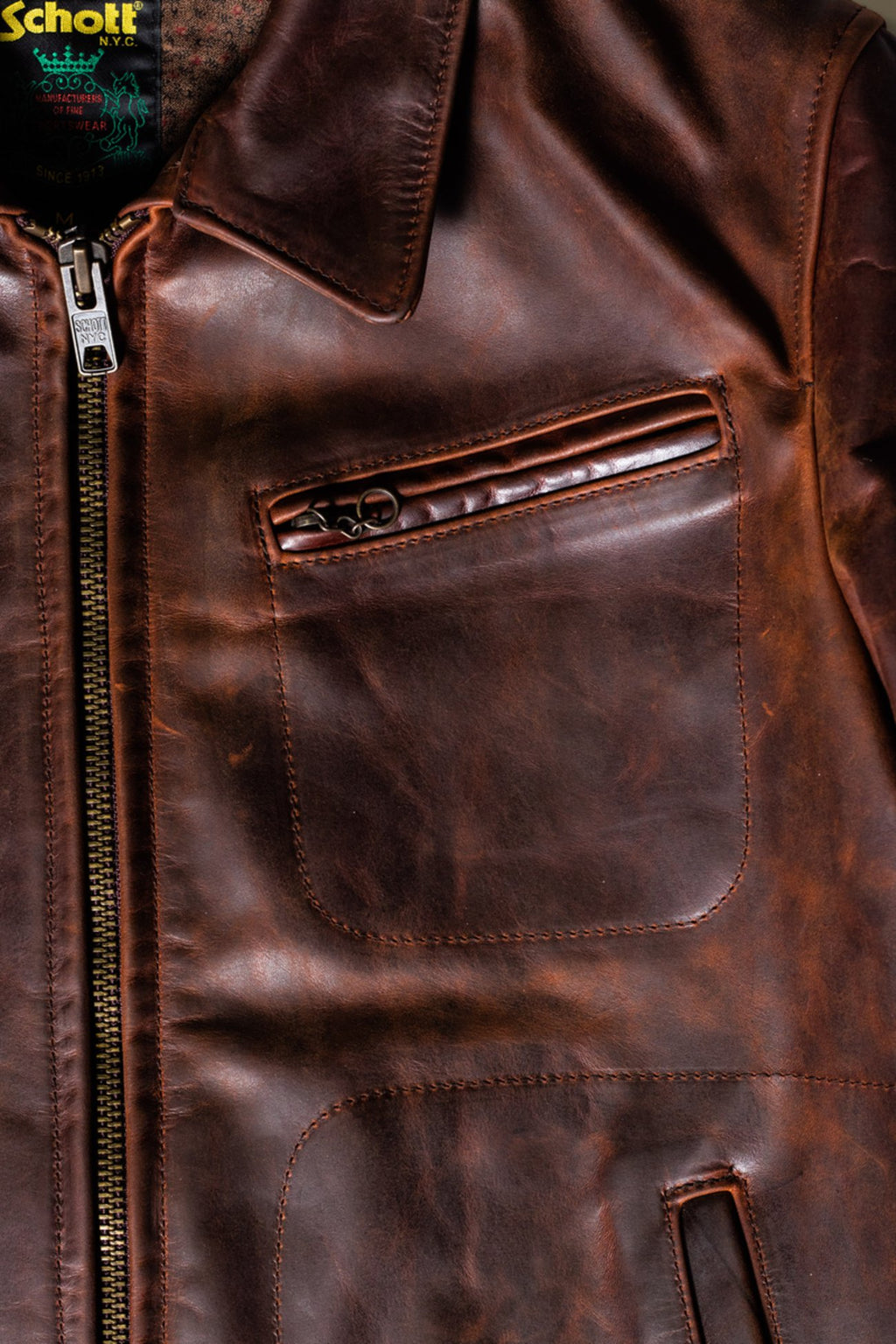 Schott 528 Unlined Cowhide Trucker Jacket