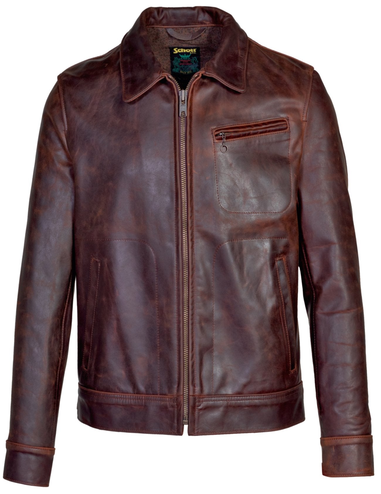 Schott 528 Unlined Cowhide Trucker Jacket
