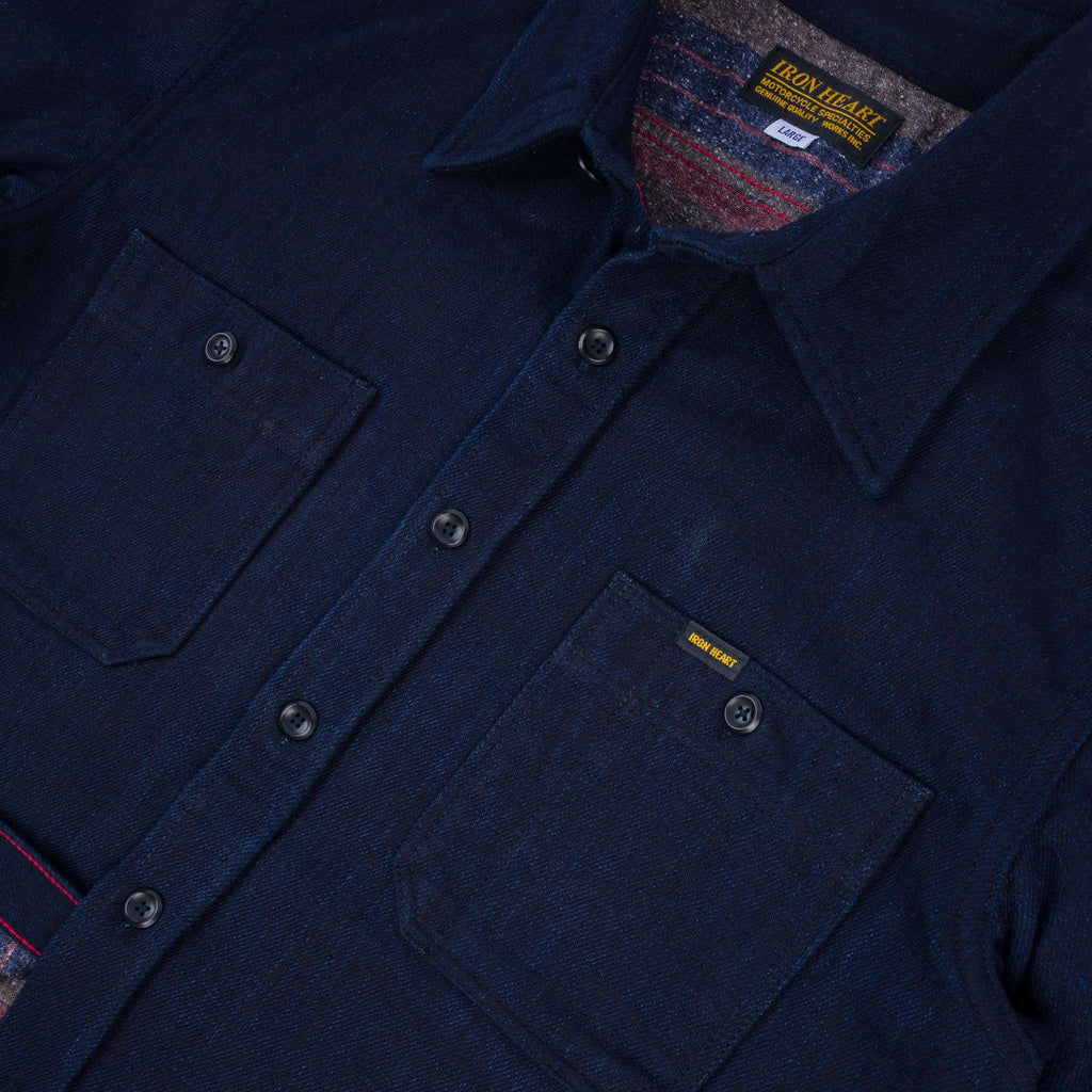 Iron Heart IHSH-374-IND - 14oz Double Cloth Work Shirt - Indigo