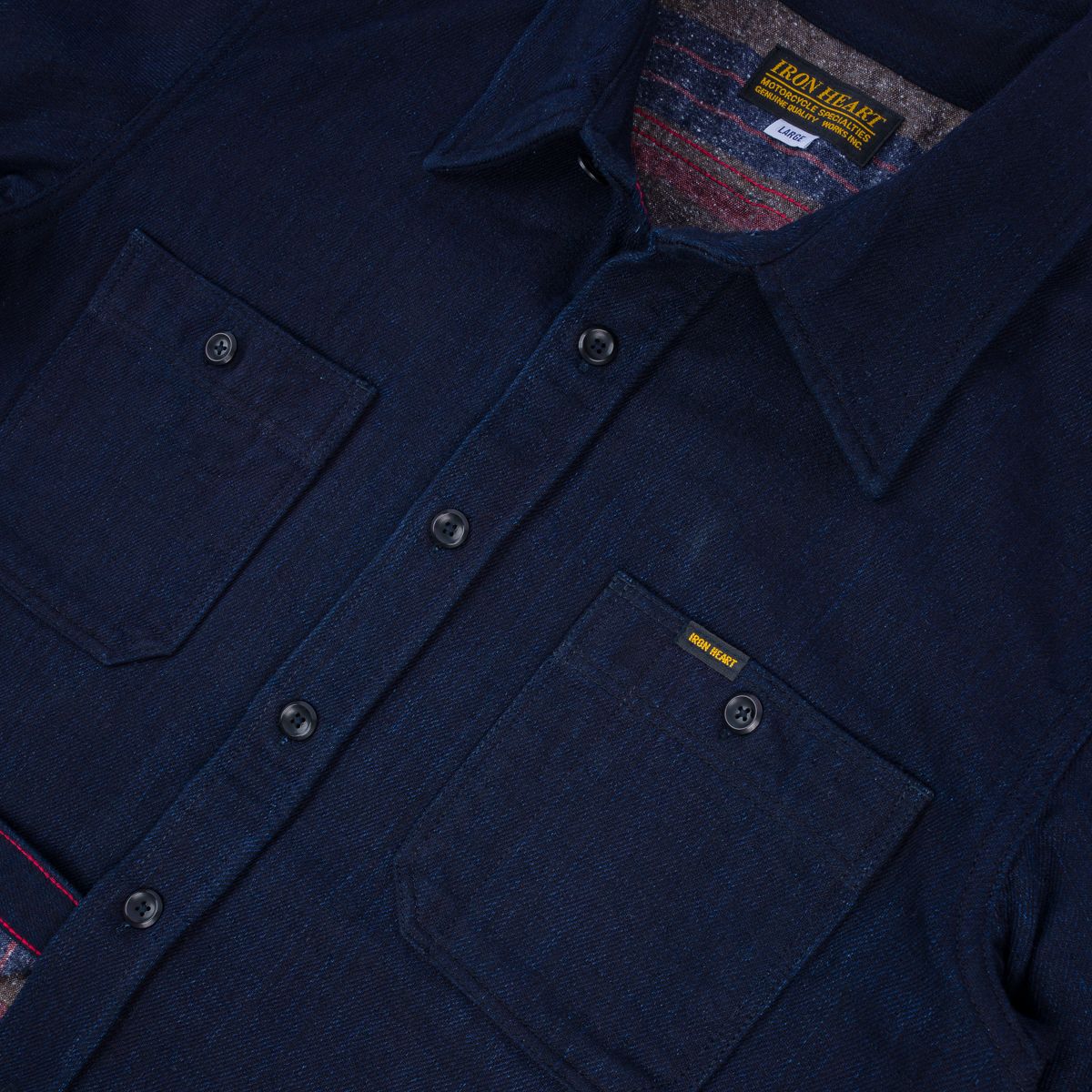 Iron Heart IHSH-374-IND - 14oz Double Cloth Work Shirt - Indigo