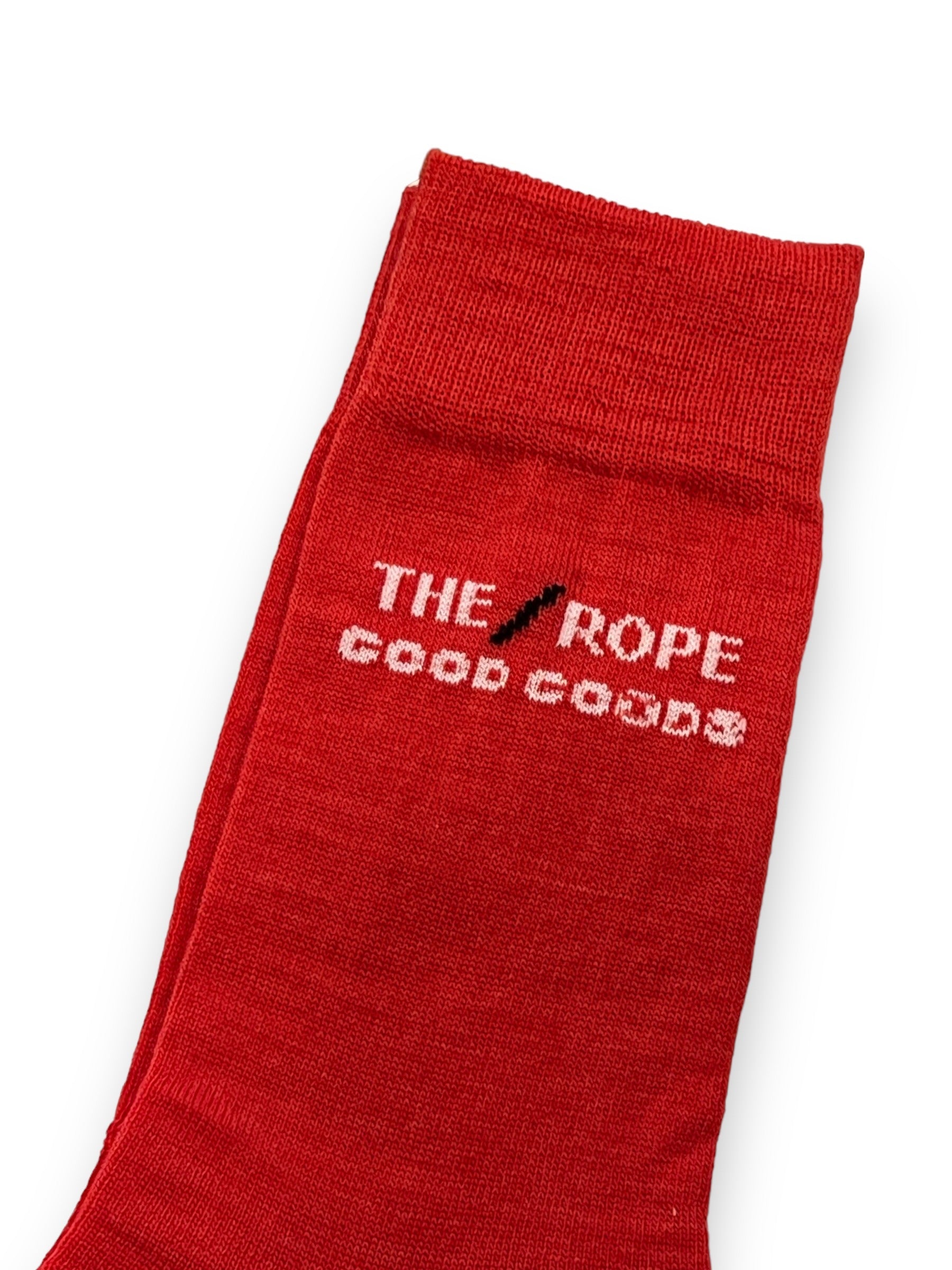 The Rope Thin Merino Wool Sock Red