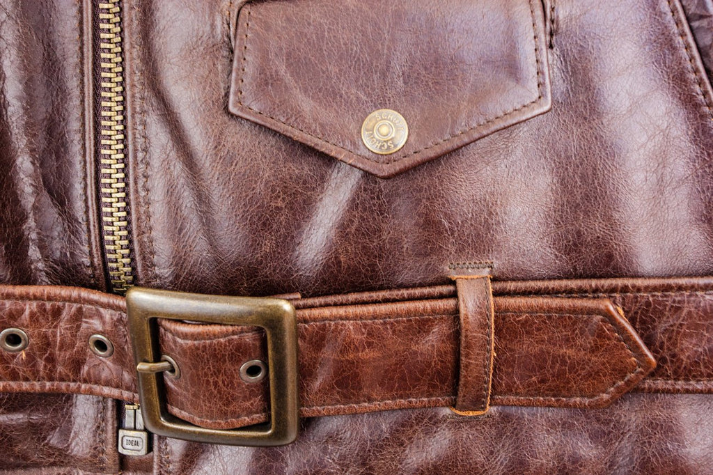 Schott 626 Perfecto Lightweight Fitted Cowhide Motorcycle Jacket - Brown