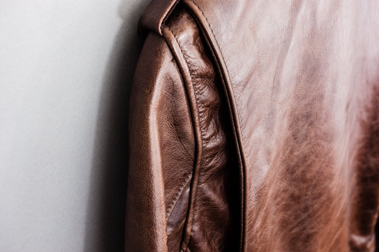 Schott 626 Perfecto Lightweight Fitted Cowhide Motorcycle Jacket - Brown