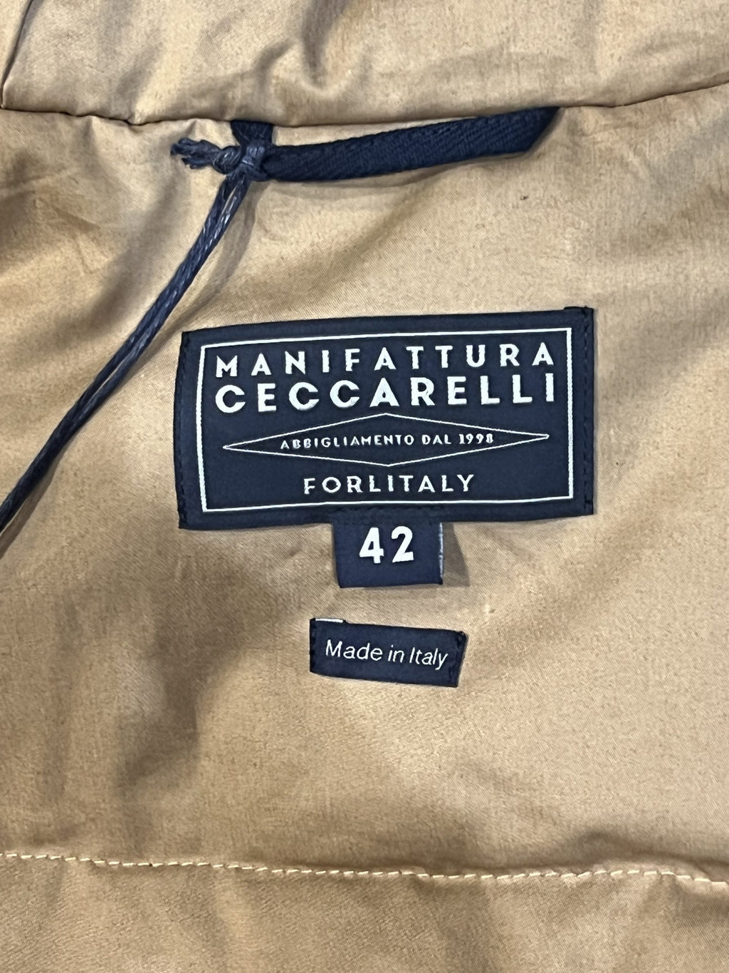 MANIFATTURA CECCARELLI - DOWN PARKA JACKET WAXED CANVAS 7026-WX ORANGE