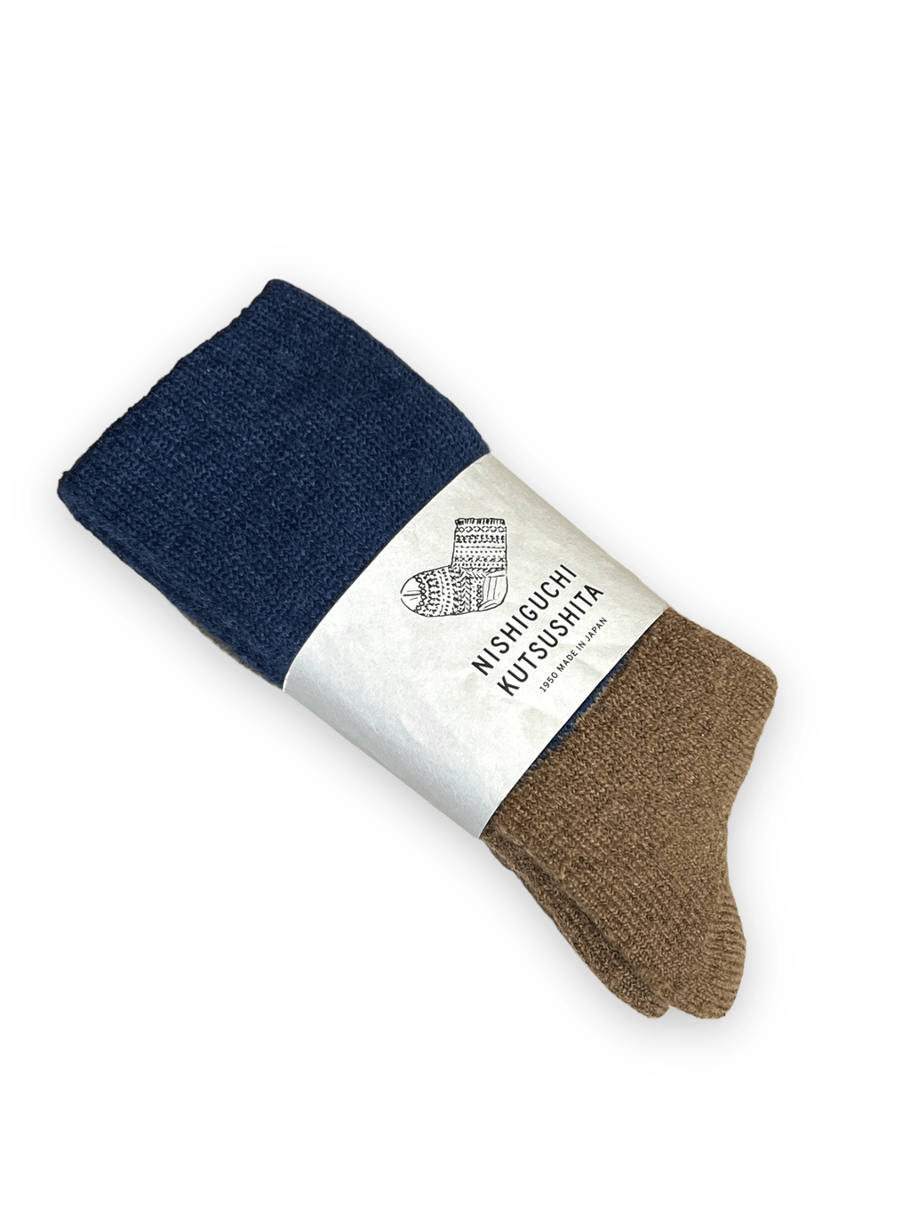 Nishiguchi Kutsushita Boston Wool/Cotton Socks Mustard