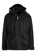 MANIFATTURA CECCARELLI - FISHERMAN DOWN PARKA JACKET WAXED CANVAS 7026-WX Black