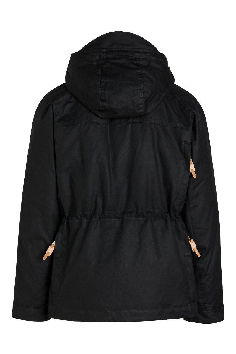 MANIFATTURA CECCARELLI - FISHERMAN DOWN PARKA JACKET WAXED CANVAS 7026-WX Black