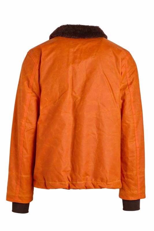 MANIFATTURA CECCARELLI - DECK JACKET WAXED CANVAS 7061-WX Orange