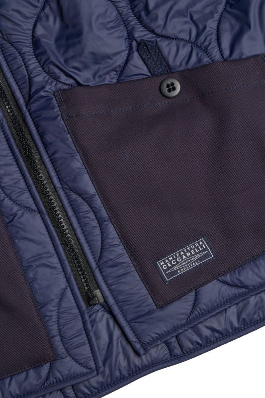 MANIFATTURA CECCARELLI - Quilted Jacket 7086-CB Navy