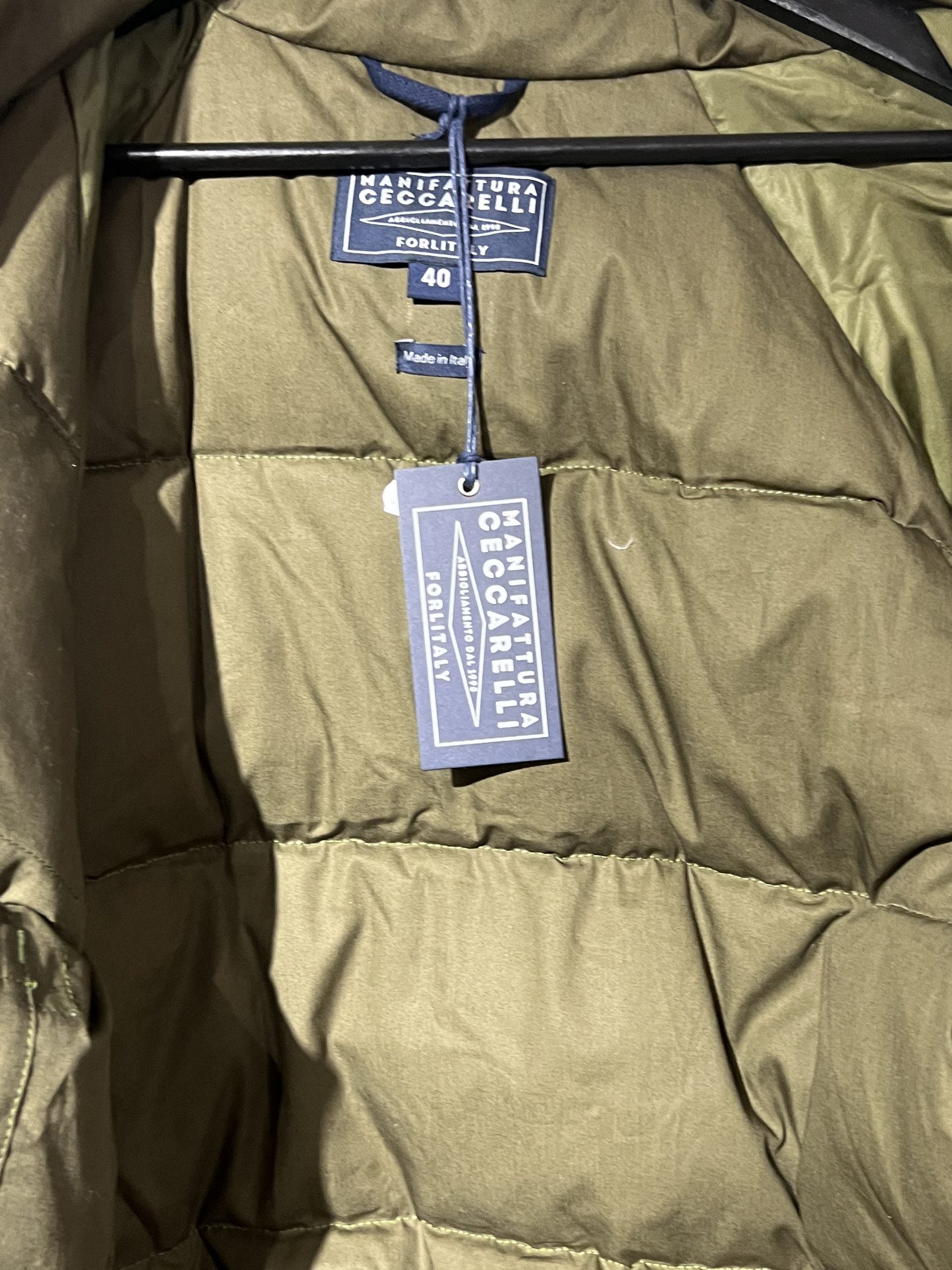 MANIFATTURA CECCARELLI - DOWN PARKA JACKET WAXED CANVAS 7026-WX DARK TAN