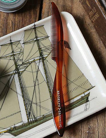 Brooklyn Grooming Men's Handmade Mustache - Beard Comb
