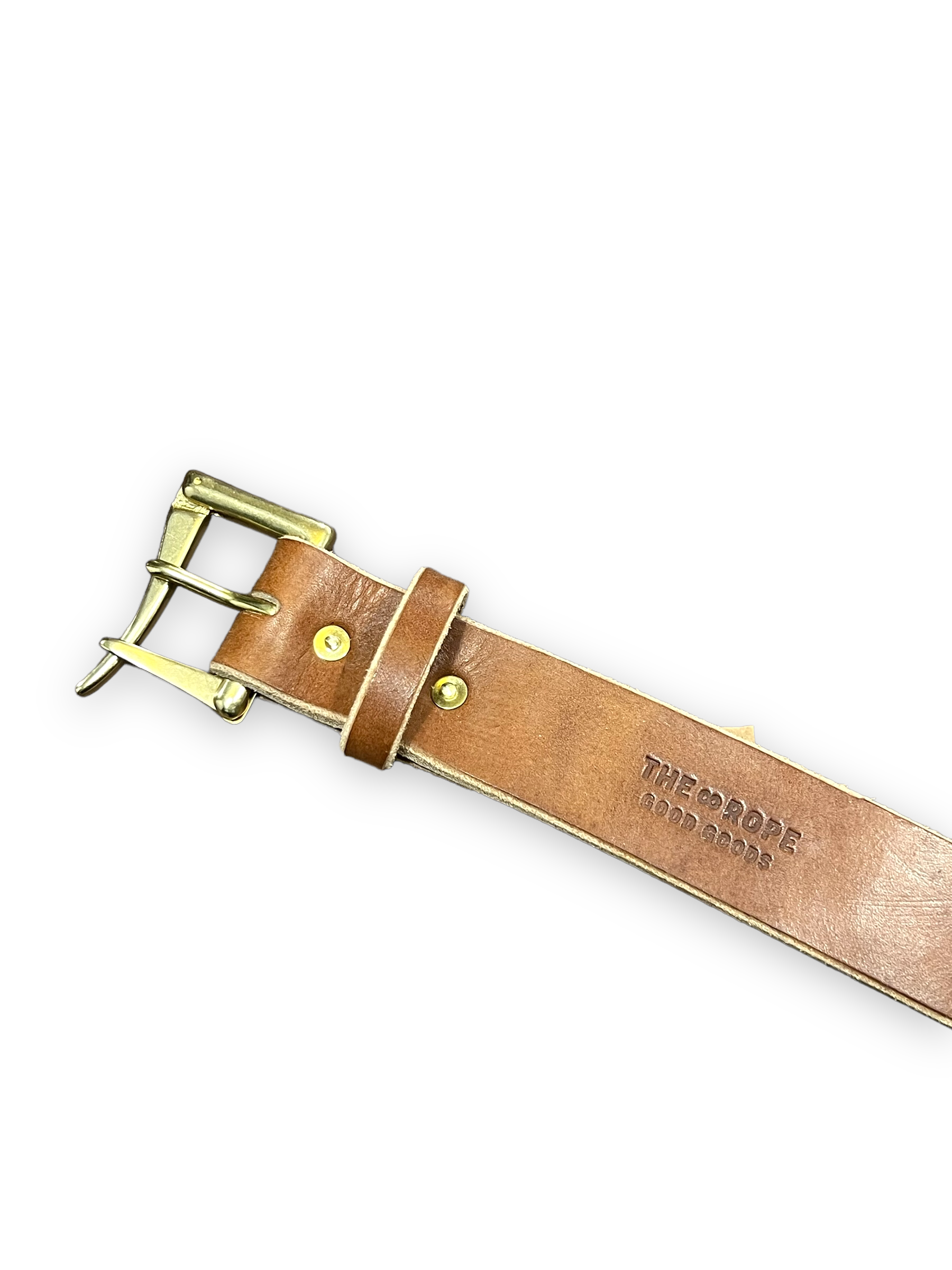 The Rope Oak Tanned Bridle Butt Quick Release Belt Dark Stain