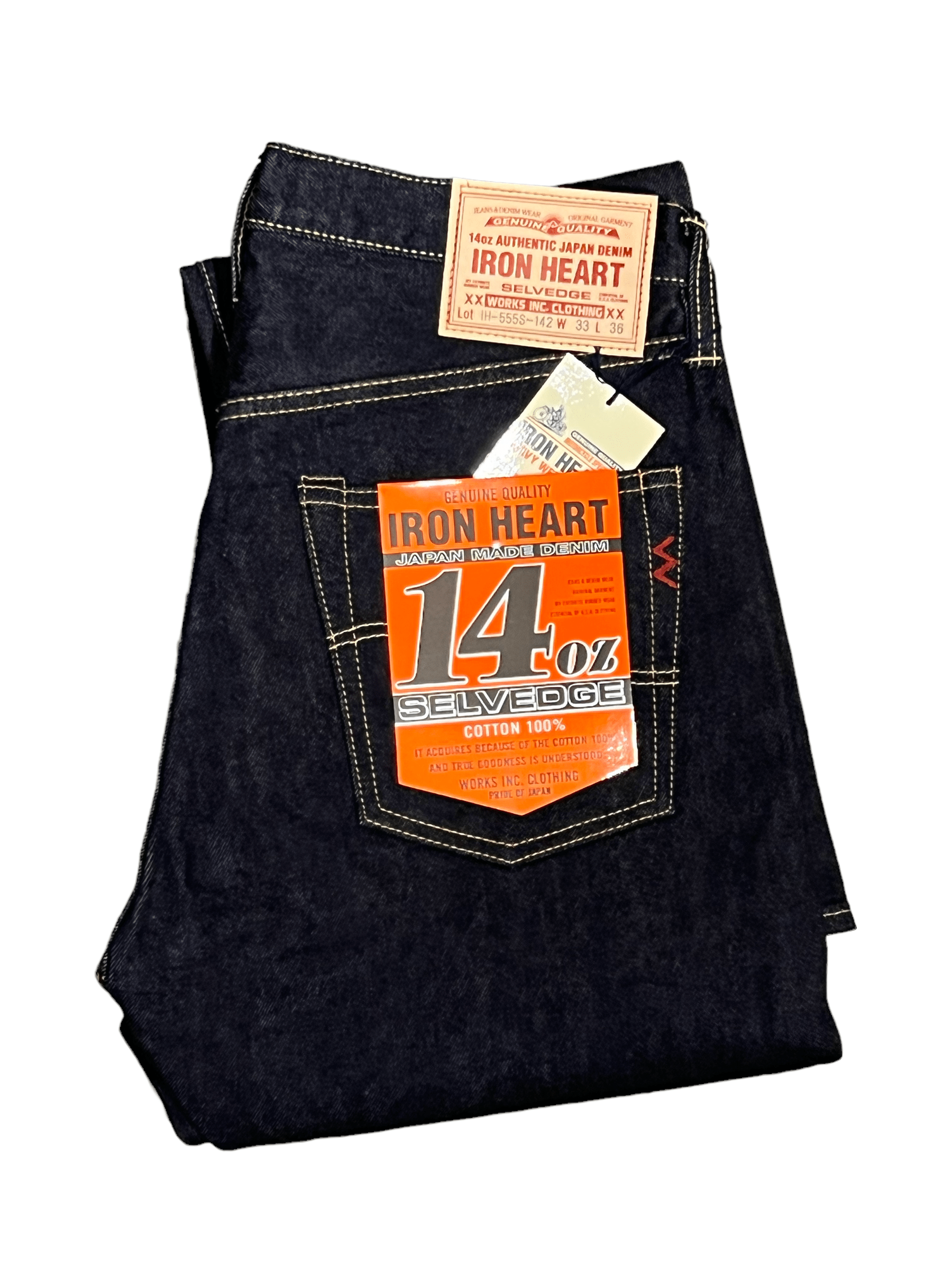 Iron Heart IH-555S-142  14oz Selvedge Denim Slim Jeans