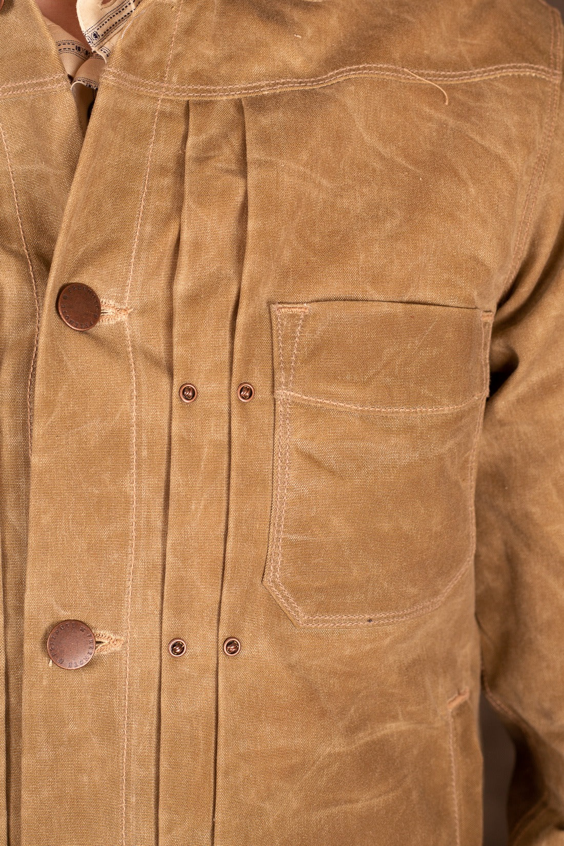 Freenote Cloth Riders Jacket Waxed Canvas Tobacco