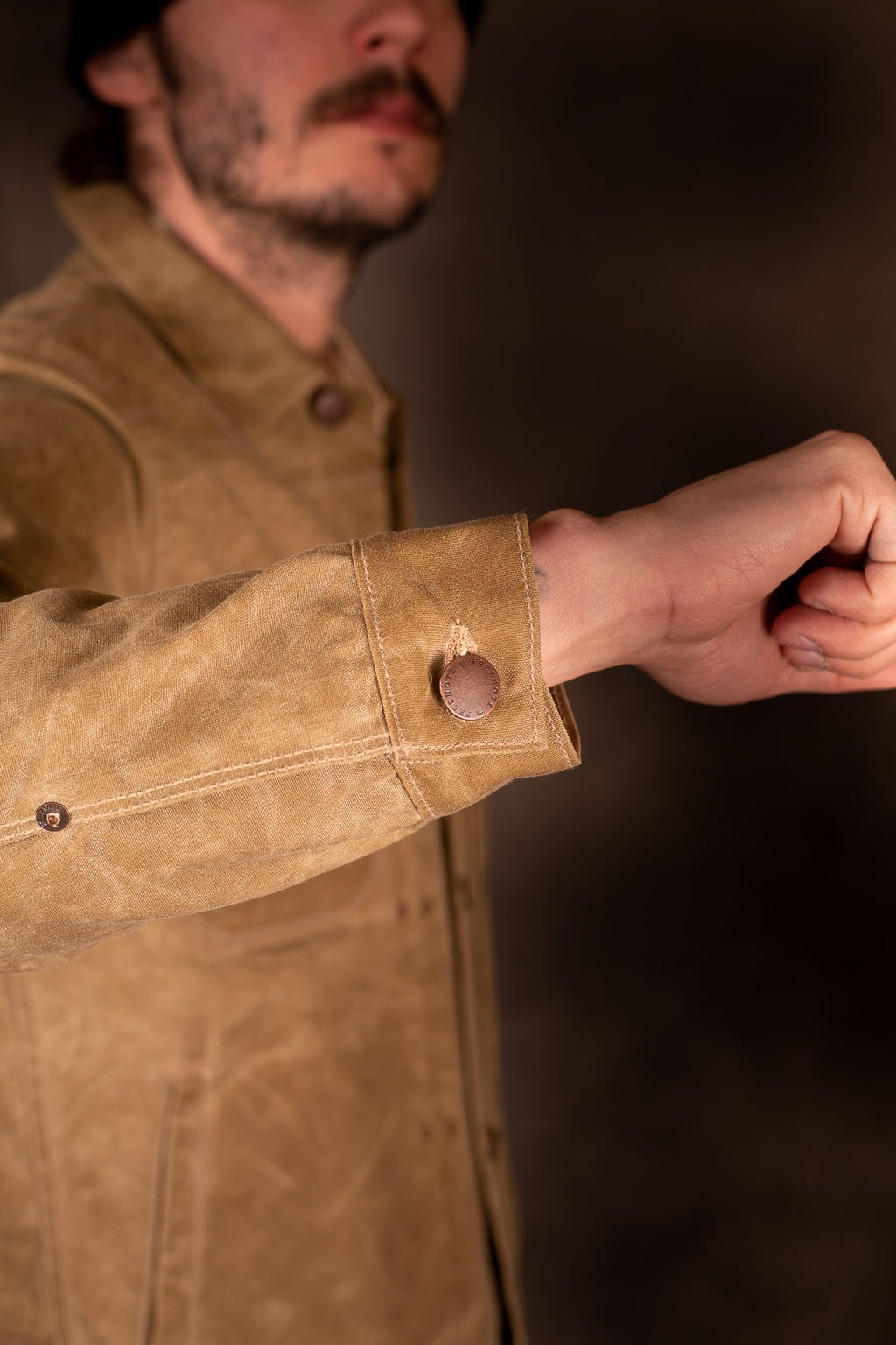 Freenote Cloth Riders Jacket Waxed Canvas Tobacco