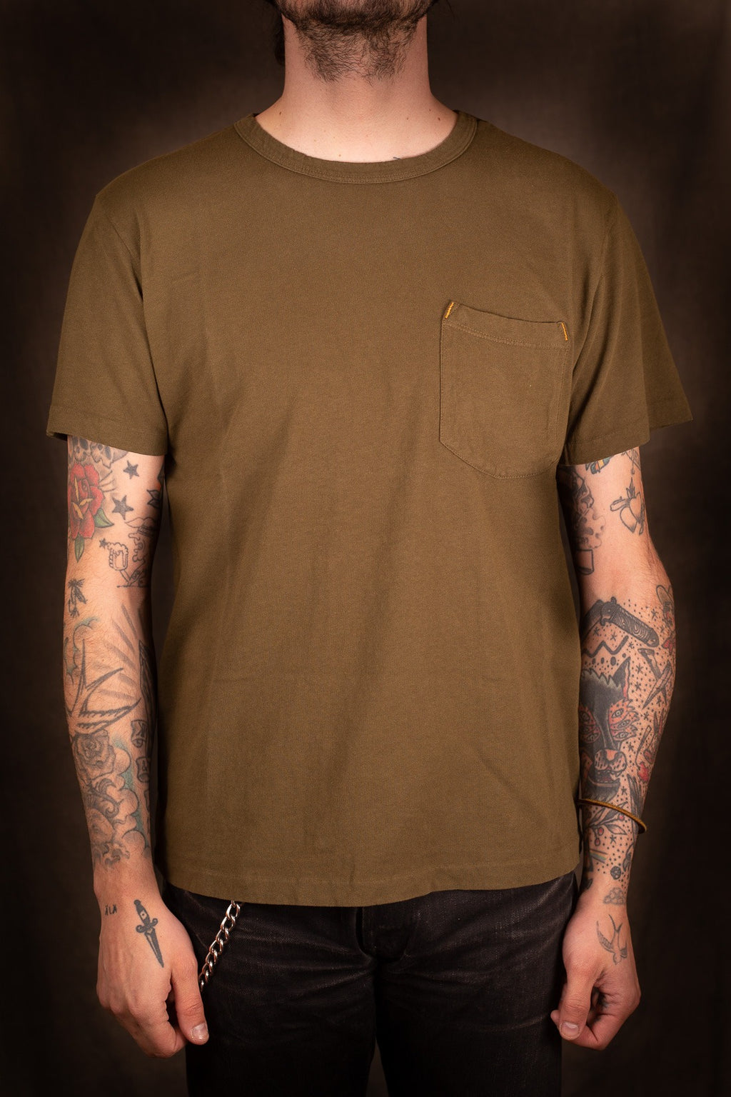 Freenote Cloth 9 Ounce Pocket T-Shirt Olive
