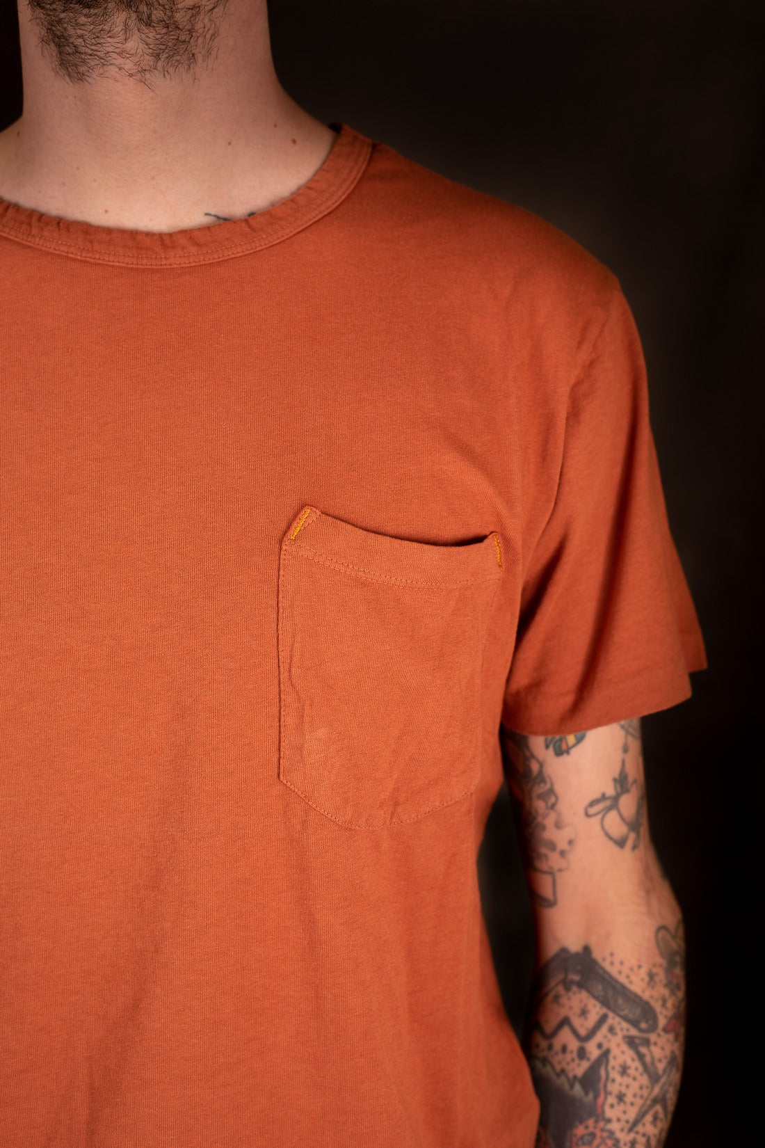 Freenote Cloth 9 Ounce Pocket T-Shirt Rust