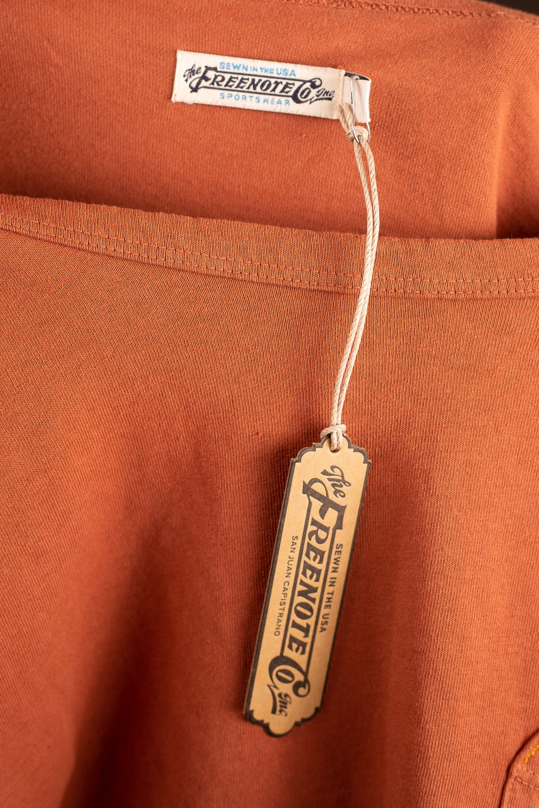 Freenote Cloth 9 Ounce Pocket T-Shirt Rust