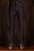 IH-888S-21od  21oz Selvedge Denim Tapered Cut Jeans - Indigo Overdyed Black