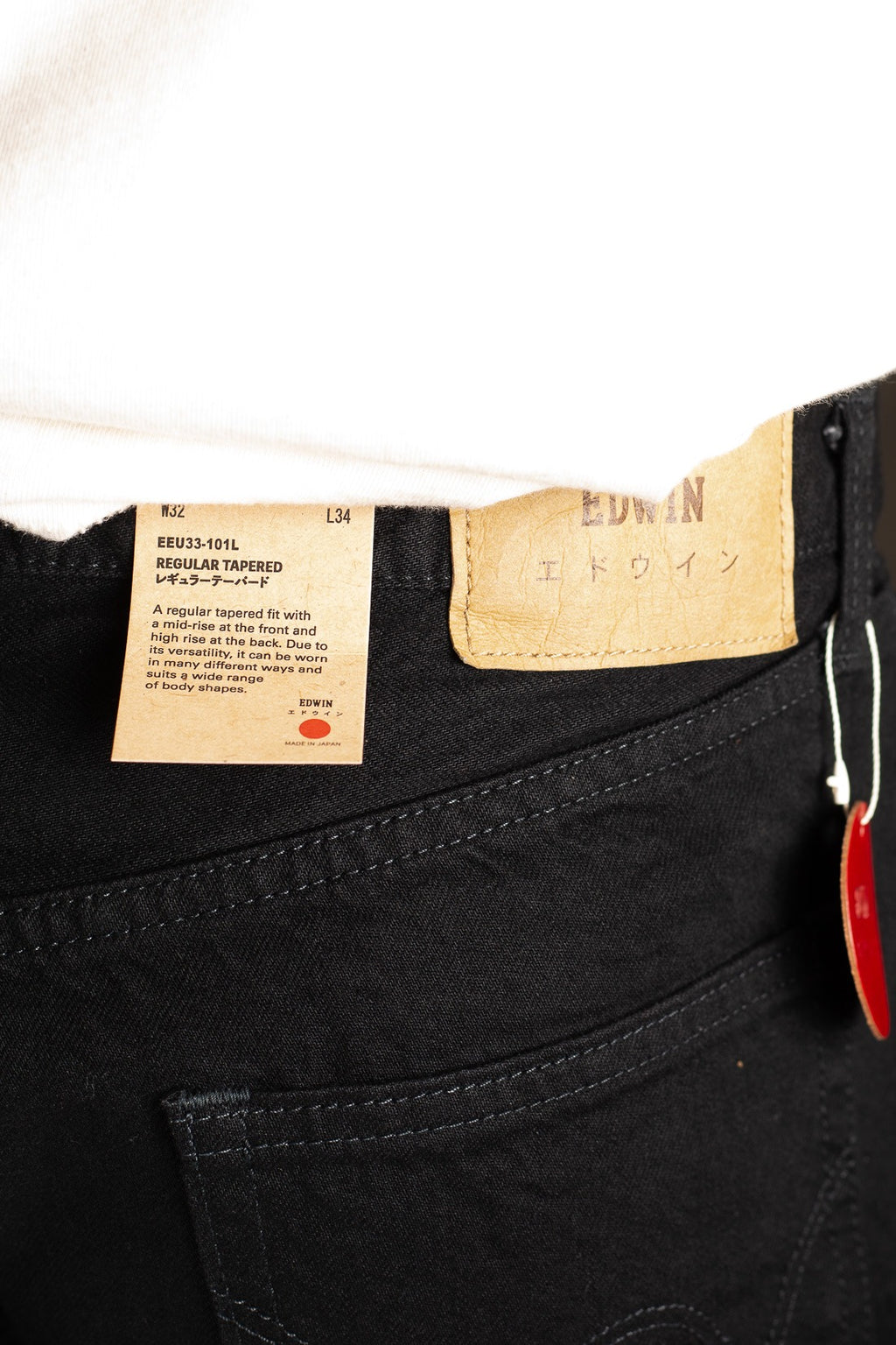 Edwin Made in Japan, Regular Tapered, 11oz Kaihara, Purple x White Selvage - Black Rinsed