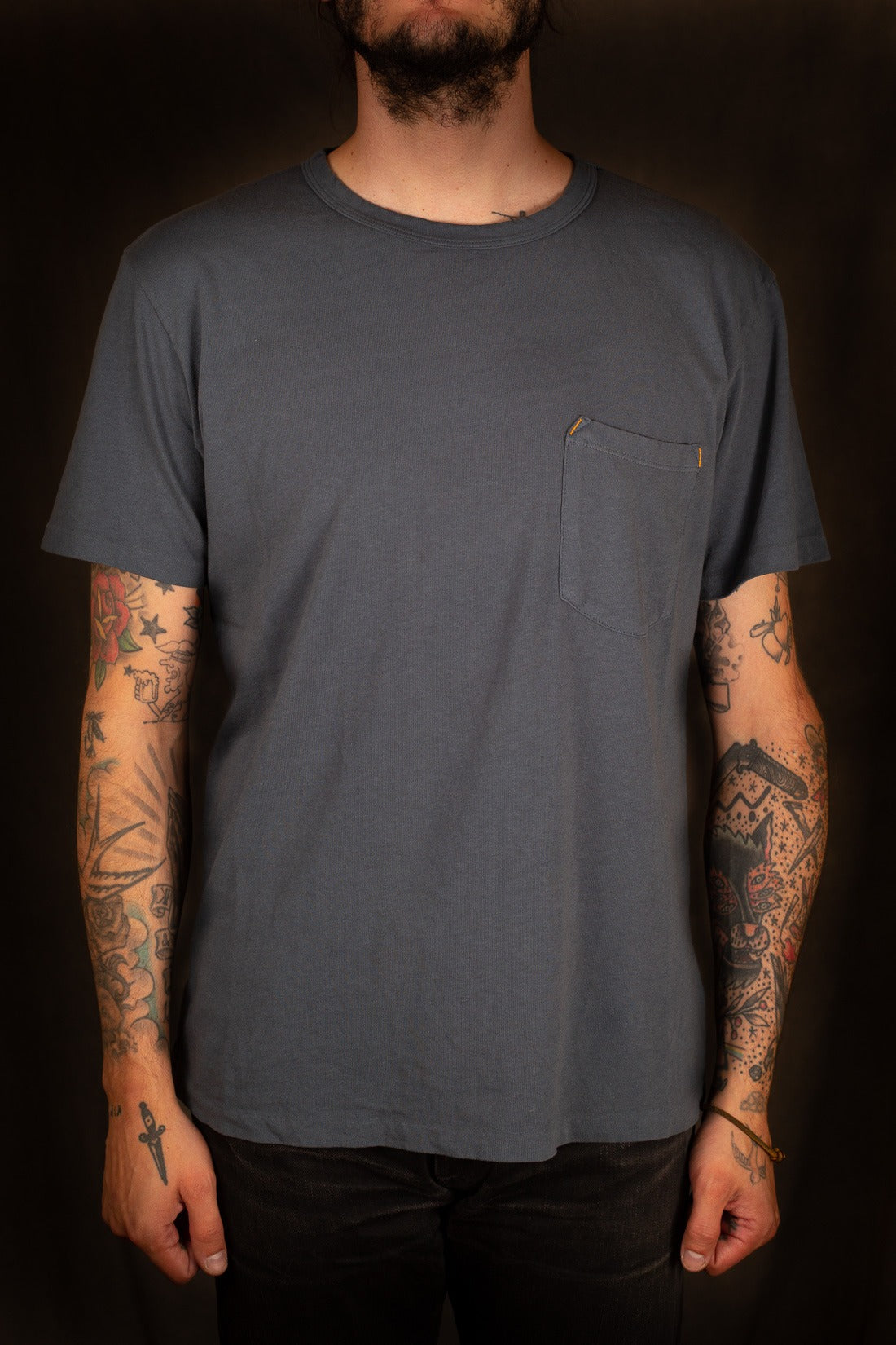 Freenote Cloth 9 Ounce Pocket T-Shirt Blue