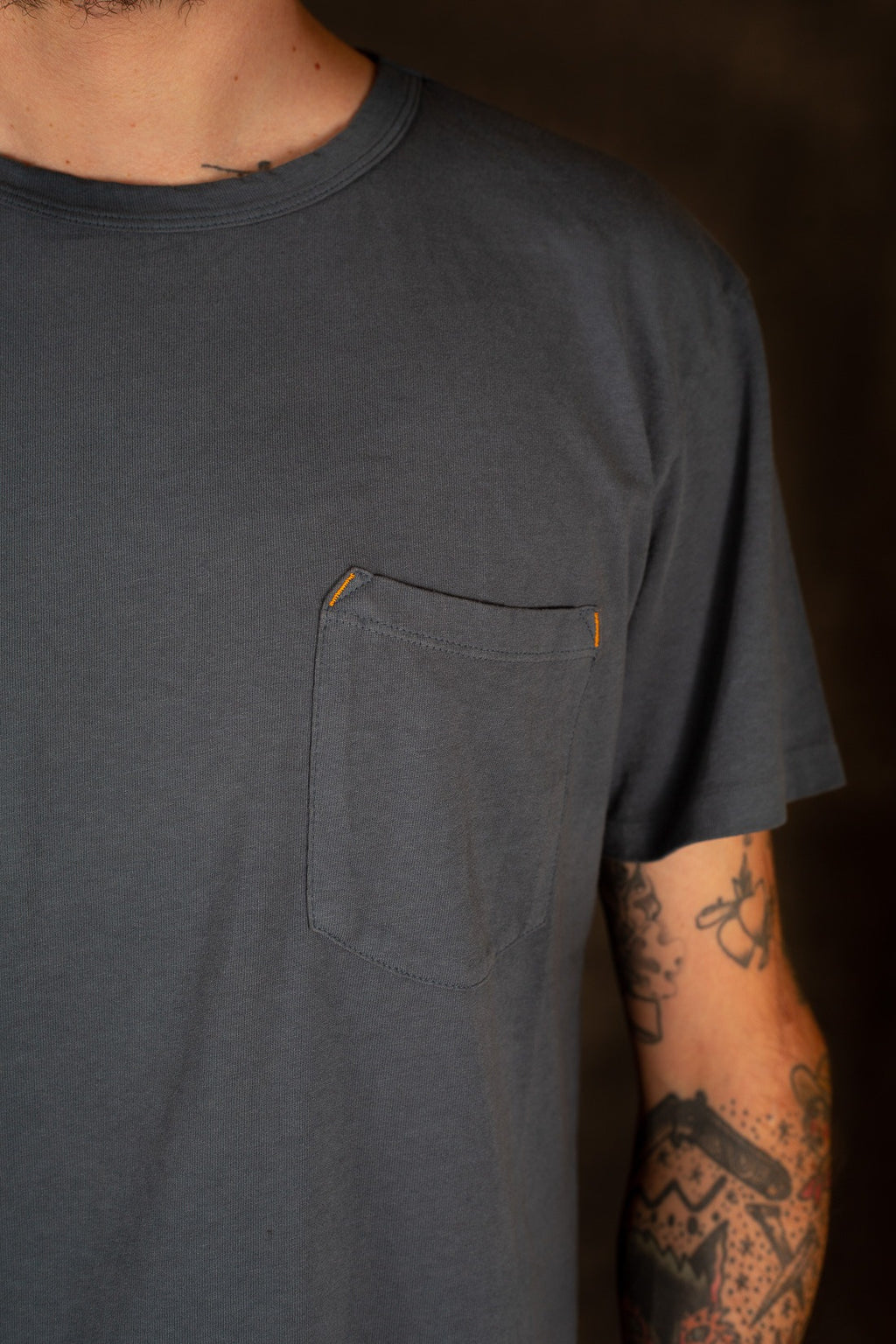 Freenote Cloth 9 Ounce Pocket T-Shirt Blue