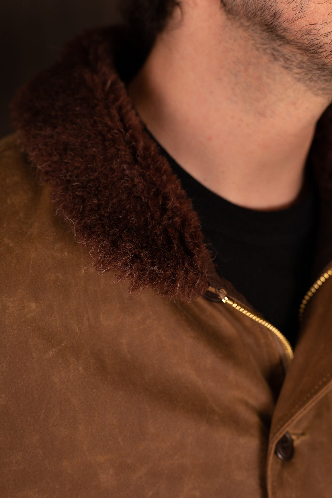 MANIFATTURA CECCARELLI - DECK JACKET WAXED CANVAS 7061-WX DARK TAN