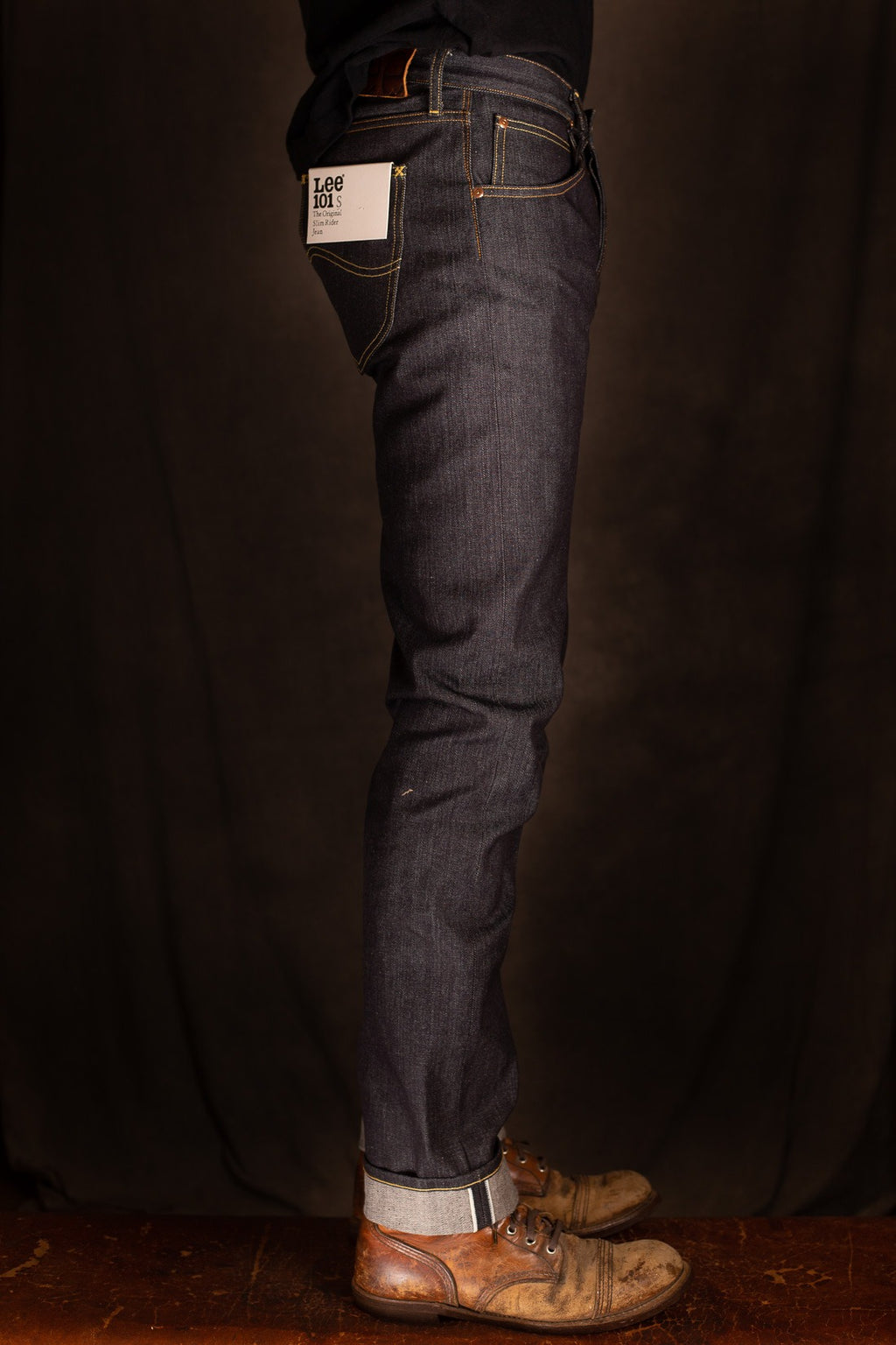 LEE 101 S REGULAR SELVAGE DENIM JEANS - 13.75 OZ