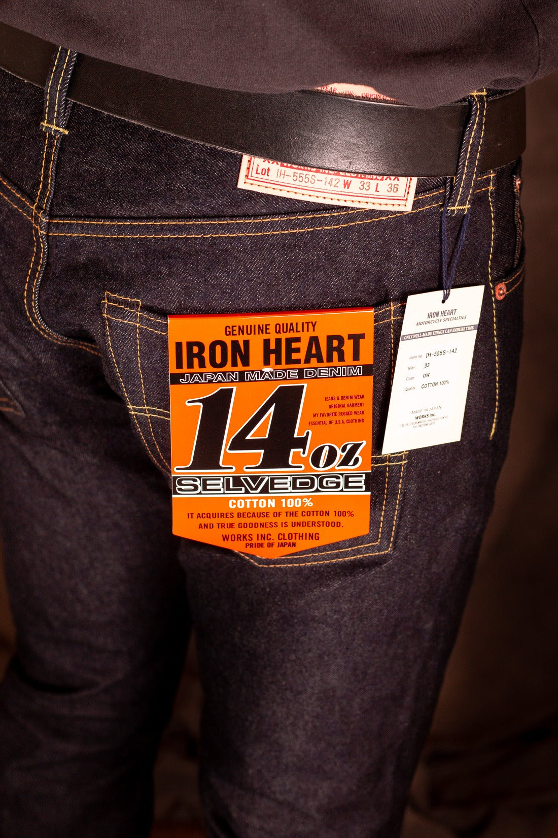 Iron Heart IH-555S-142  14oz Selvedge Denim Slim Jeans