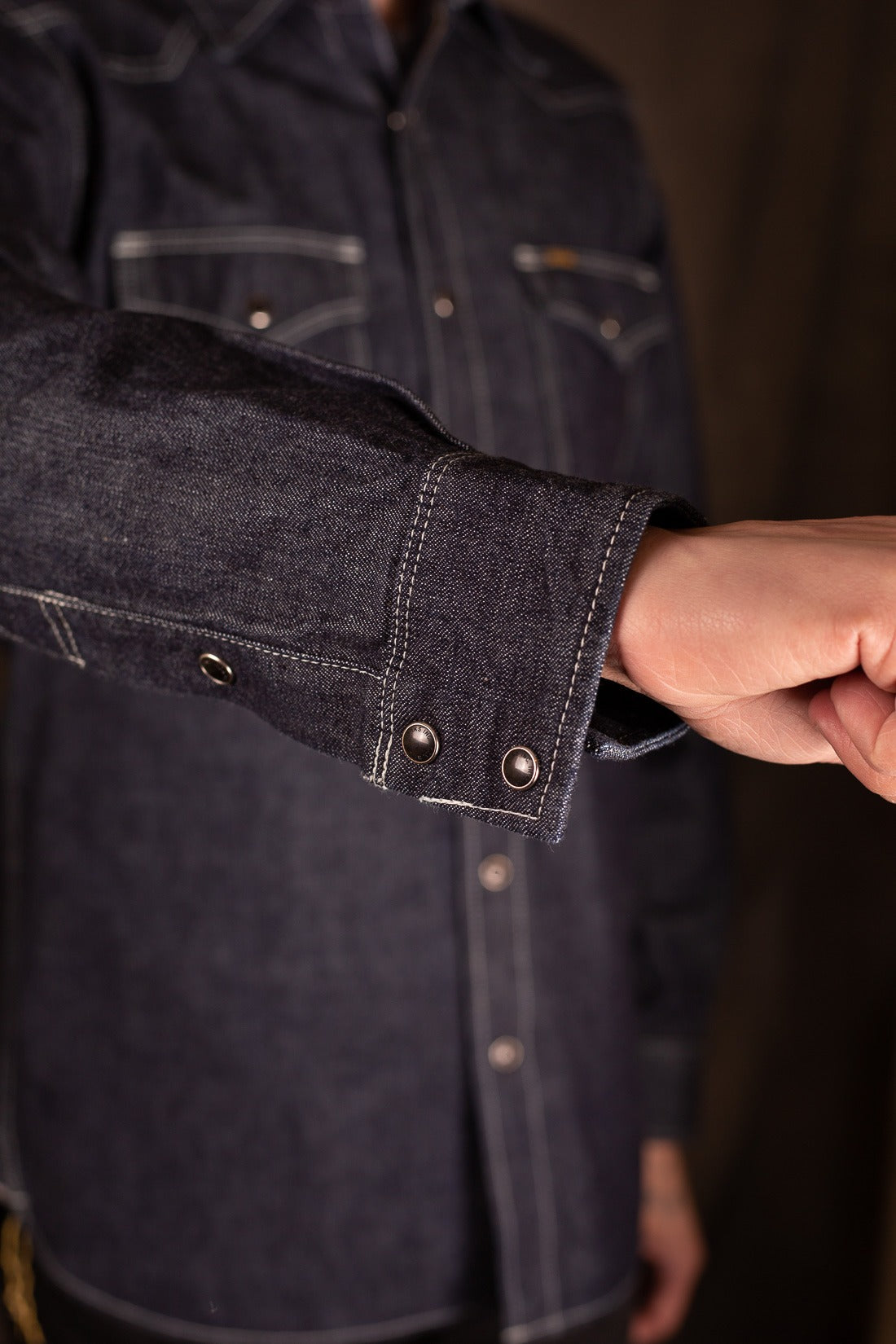 Iron Heart IHSH-320-IND 10oz Selvedge Denim Western Shirt