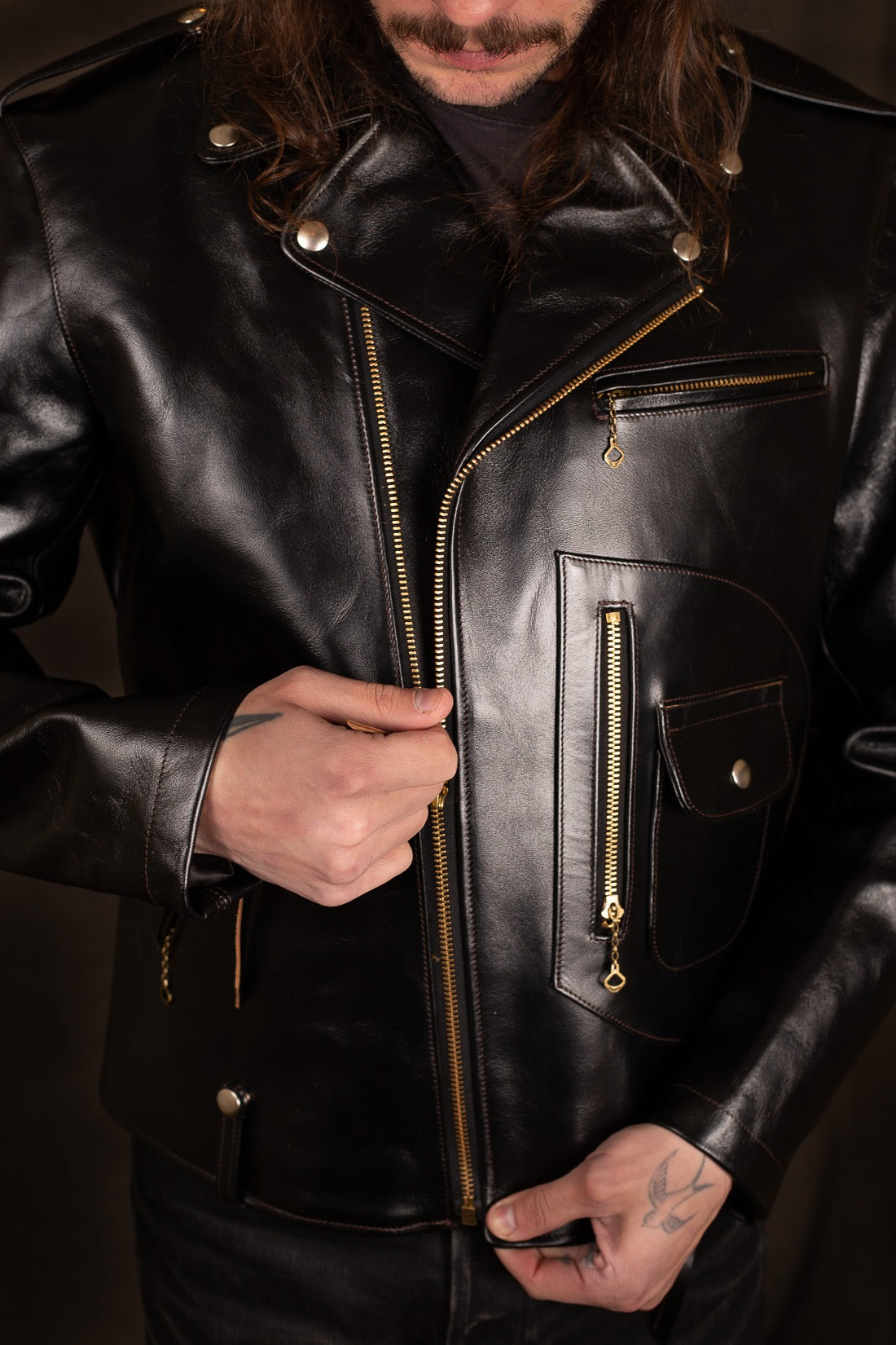 Double Helix The Innovator Horsehide Jacket Black