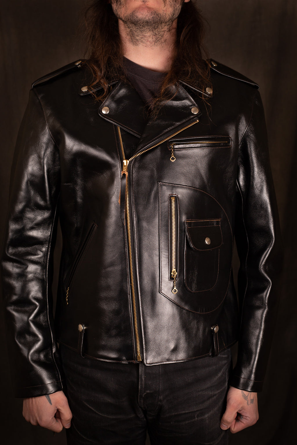 Double Helix The Innovator Horsehide Jacket Black