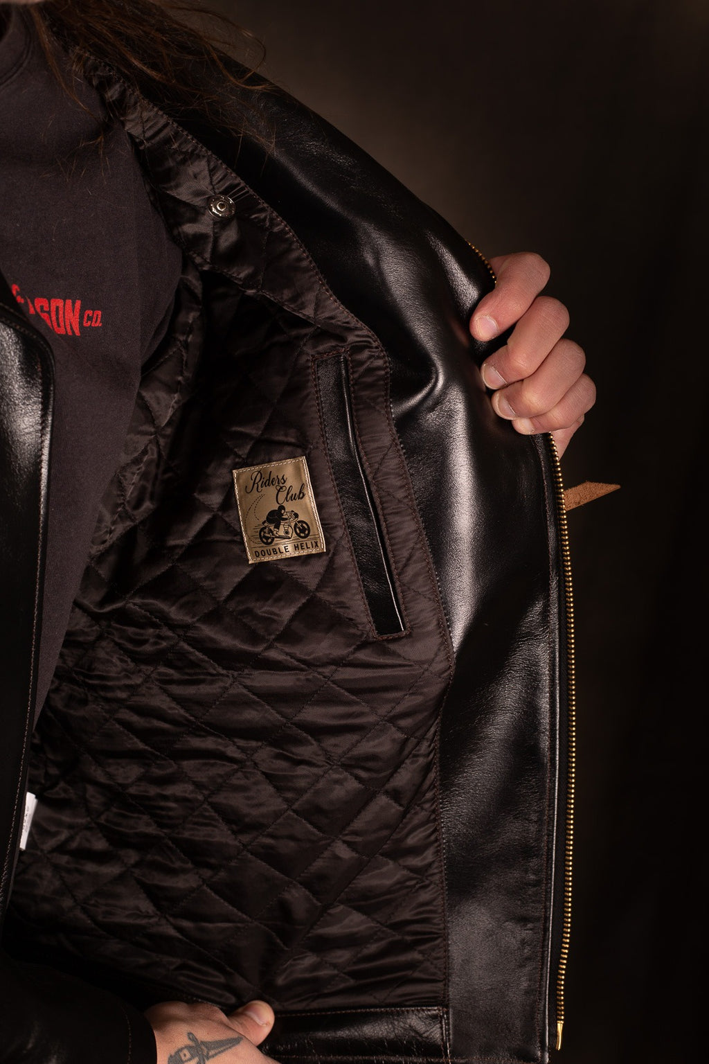 Double Helix The Innovator Horsehide Jacket Black