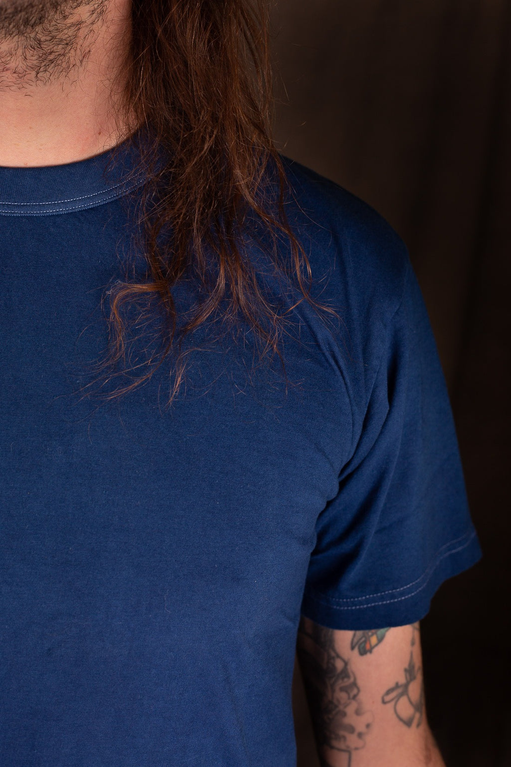 UTILITEES - UTIL-PIND - 5.5oz Loopwheel Crew Neck T-Shirt - Pure Indigo ( ONLINE ONLY )