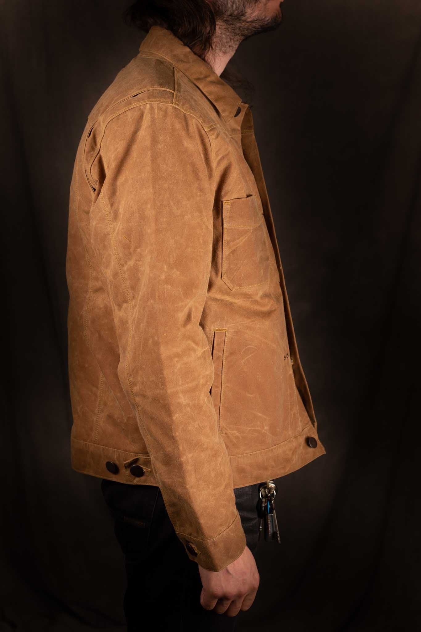 Freenote Cloth Riders Jacket Waxed Canvas Rust / Black Lining