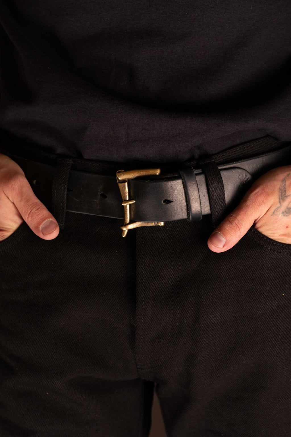 Iron Heart IH-555-SB 21oz Selvedge Denim Super Iron Heart Slim Cut Jeans - Superblack Non-Fade