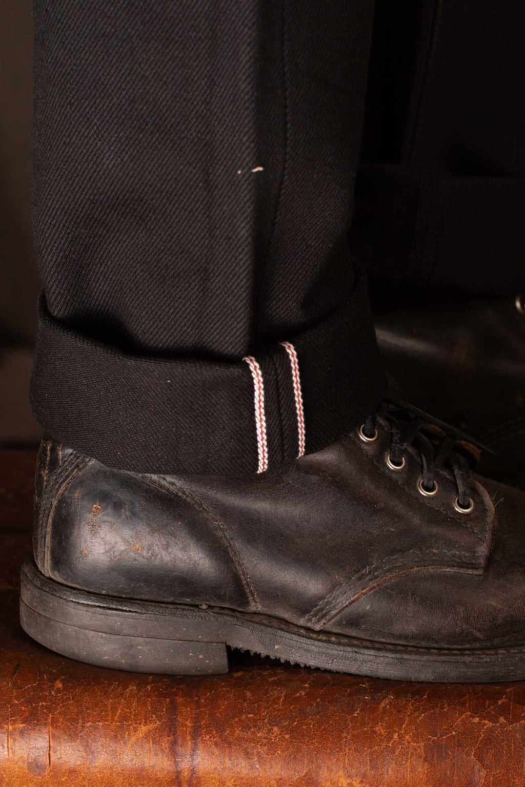 Iron Heart IH-555-SB 21oz Selvedge Denim Super Iron Heart Slim Cut Jeans - Superblack Non-Fade