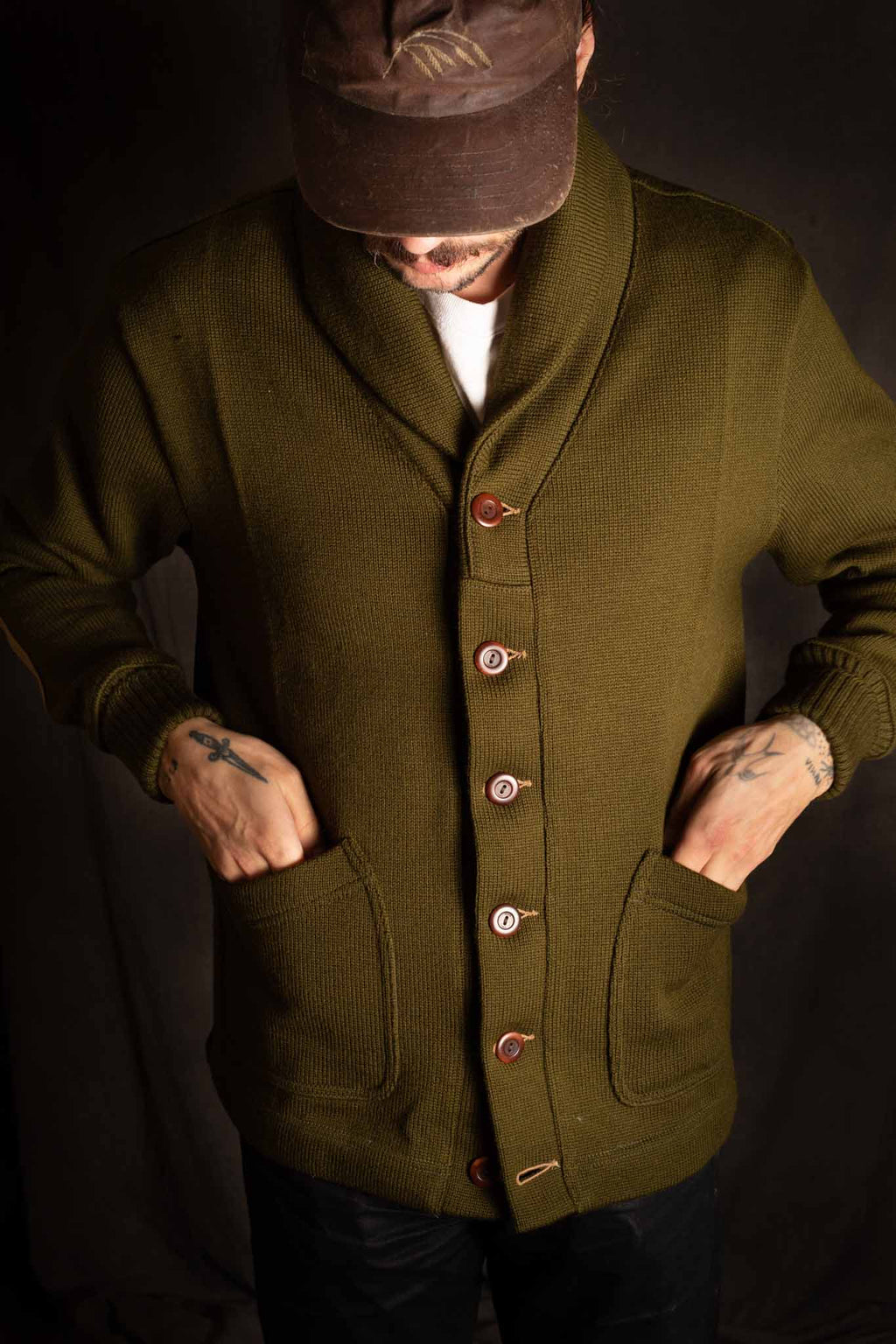 Dehen Shawl Sweater Coat 2.0 - Loden