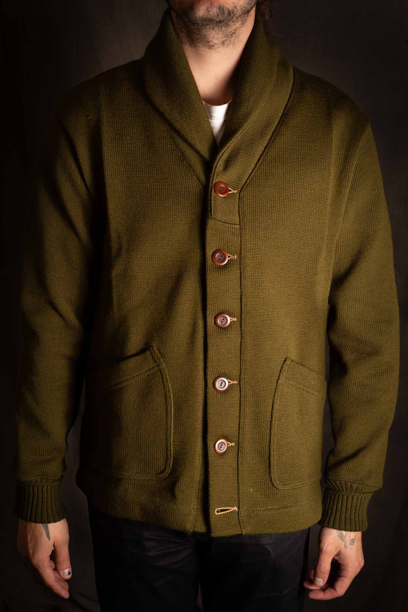 Dehen Shawl Sweater Coat 2.0 - Loden