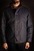MANIFATTURA CECCARELLI - DECK JACKET WAXED CANVAS 7061-WX NAVY