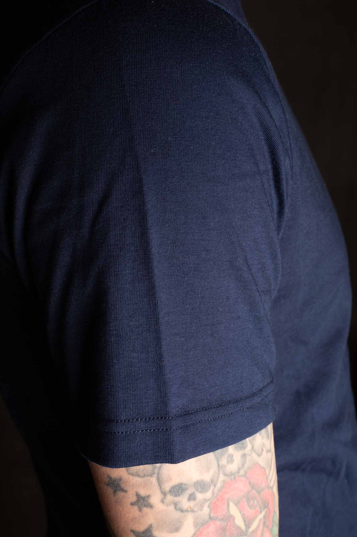 Merz b. Schwanen 1950S MEN’S LOOPWHEELED T-SHIRT, 5,5OZ, CLASSIC FIT - INK BLUE